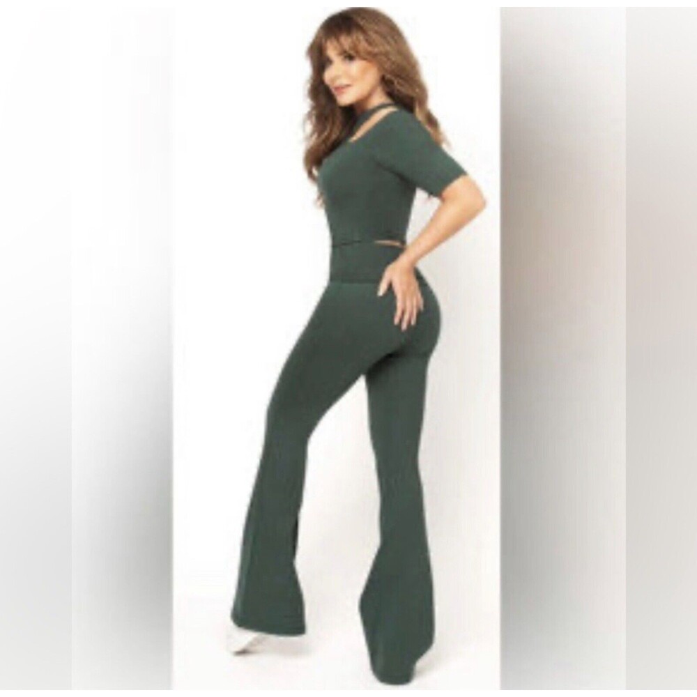 Paula Abdul Collab Smash + Tess Edition Forever Flared Pants Rush Green S